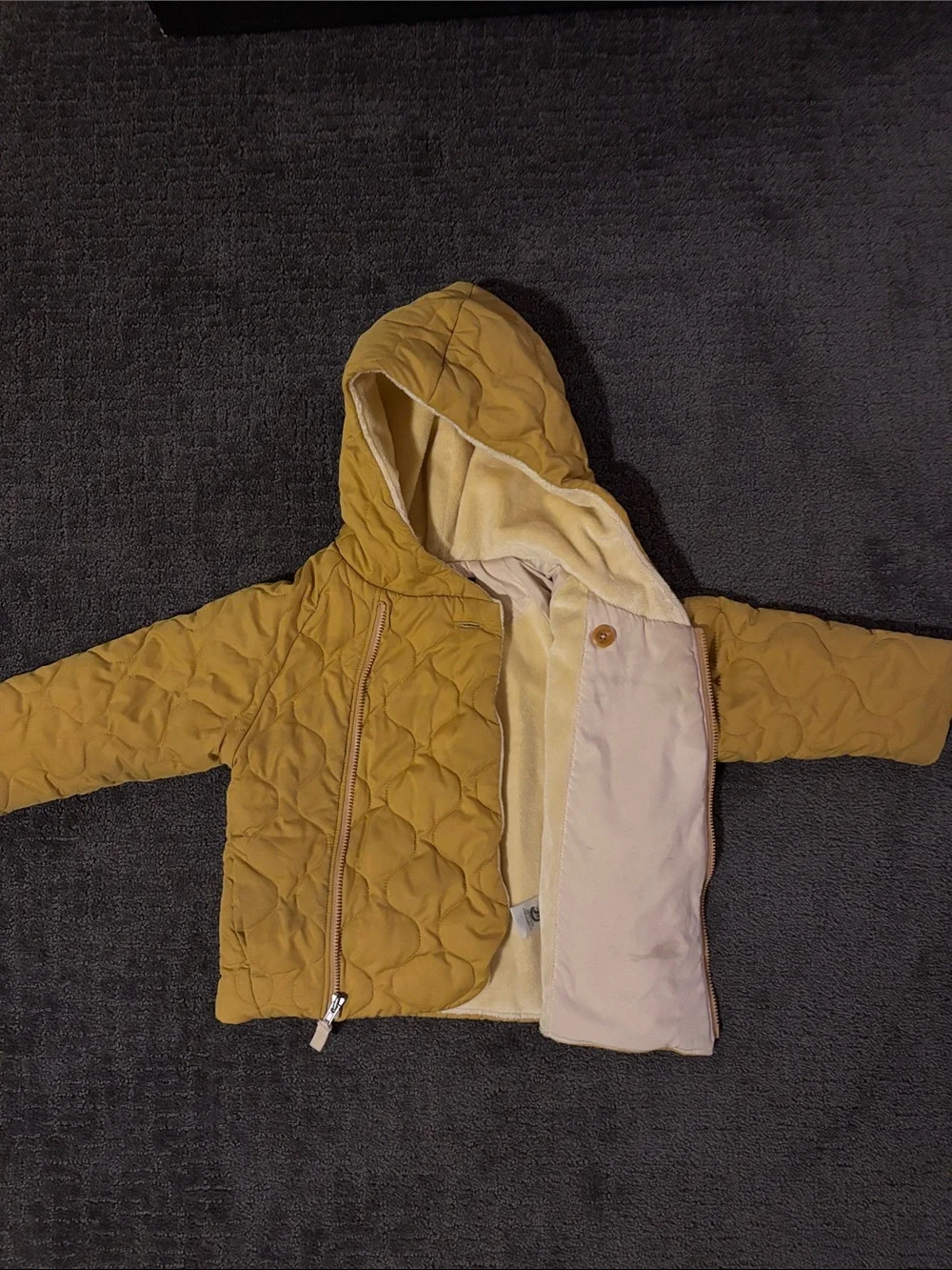 Patagonia Yellow Quilted Baby Hooded Jacket